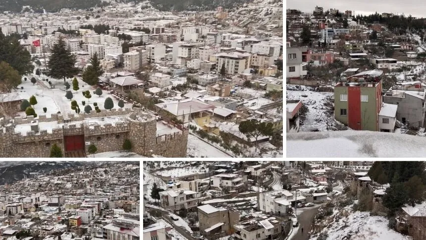 Kar Yağışı İle Bahçe İlçesinde Görsel Şölen Yaşandı